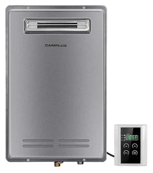 Camplux Whole Home Outdoor Tankless Hot Water Heater 5.28 GPM | Gray